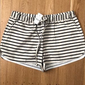 Black & white striped JCrew shorts brand new
